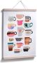 Wall-Art Poster Koffiekopjes multicolour (1 stuk) - Thumbnail 3