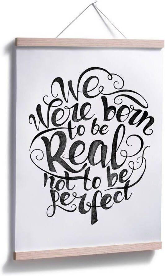 Wall-Art Poster Kvilis opschrift Born to be real (1 stuk)