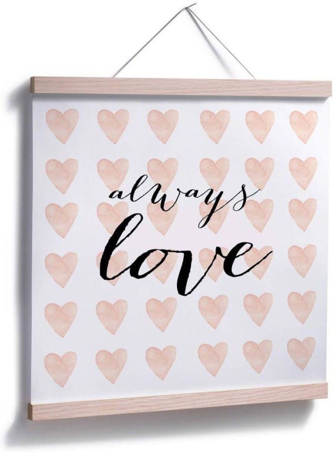 Wall-Art Poster Opschrift liefde Always Love (1 stuk)