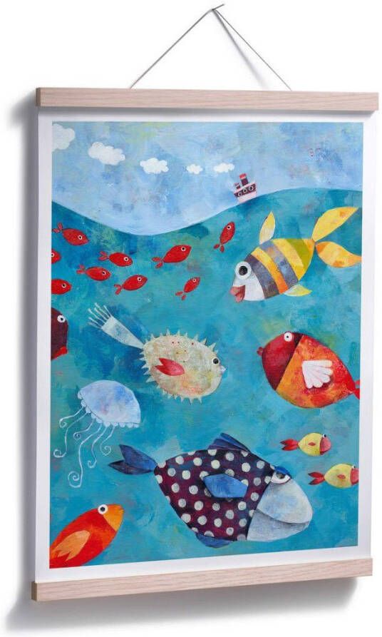Wall-Art Poster Sprookje artprints vissen in de zee (1 stuk)