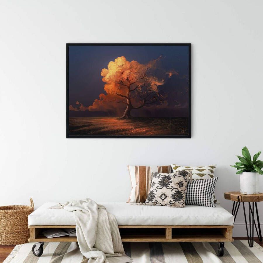 Wall-Art Poster Surrealisme beeld wolken 40x30cm surrealisme beeld later herfst (1 stuk)