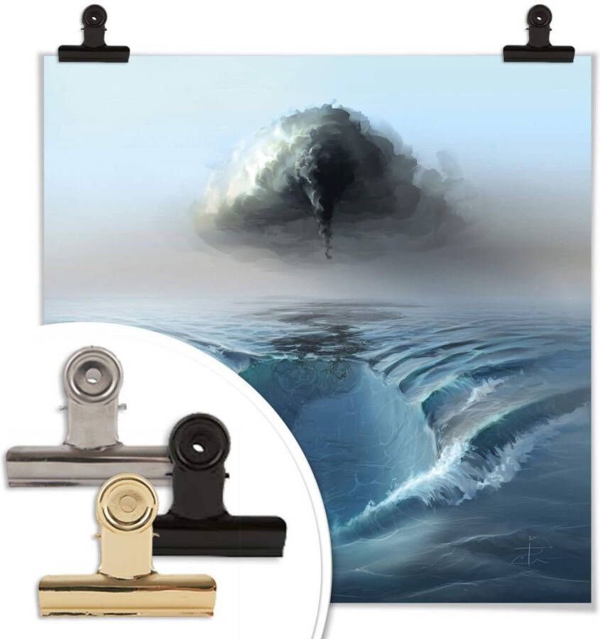 Wall-Art Poster Surrealisme artprint Spookschip (1 stuk)