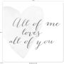 Wall-Art Print op glas Confetti & cream All of me loves all of you - Thumbnail 2