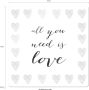 Wall-Art Print op glas Confetti & cream All you need is love - Thumbnail 2