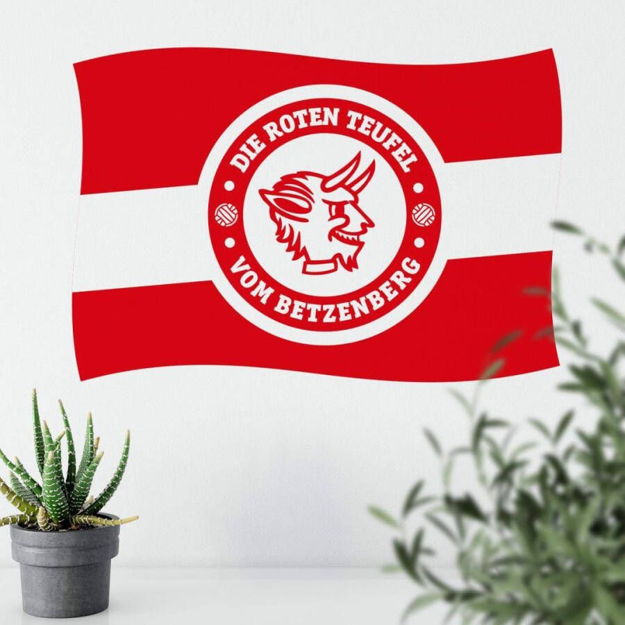 Wall-Art Wandfolie 1.FC Kaiserslautern vlag zelfklevend verwijderbaar (1 stuk)