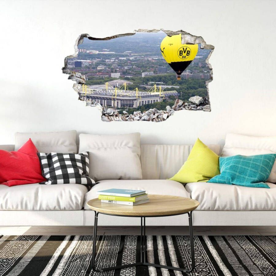 Wall-Art Wandfolie 3D voetbal Borussia Dortmund heteluchtballon (1 stuk)