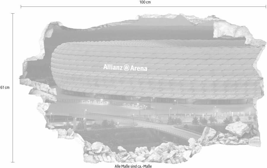 Wall-Art Wandfolie FC Bayern München Allianz Arena zelfklevend verwijderbaar