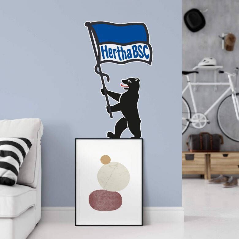 Wall-Art Wandfolie Berlijnse Beer + Hertha BSC vlag (1 stuk)