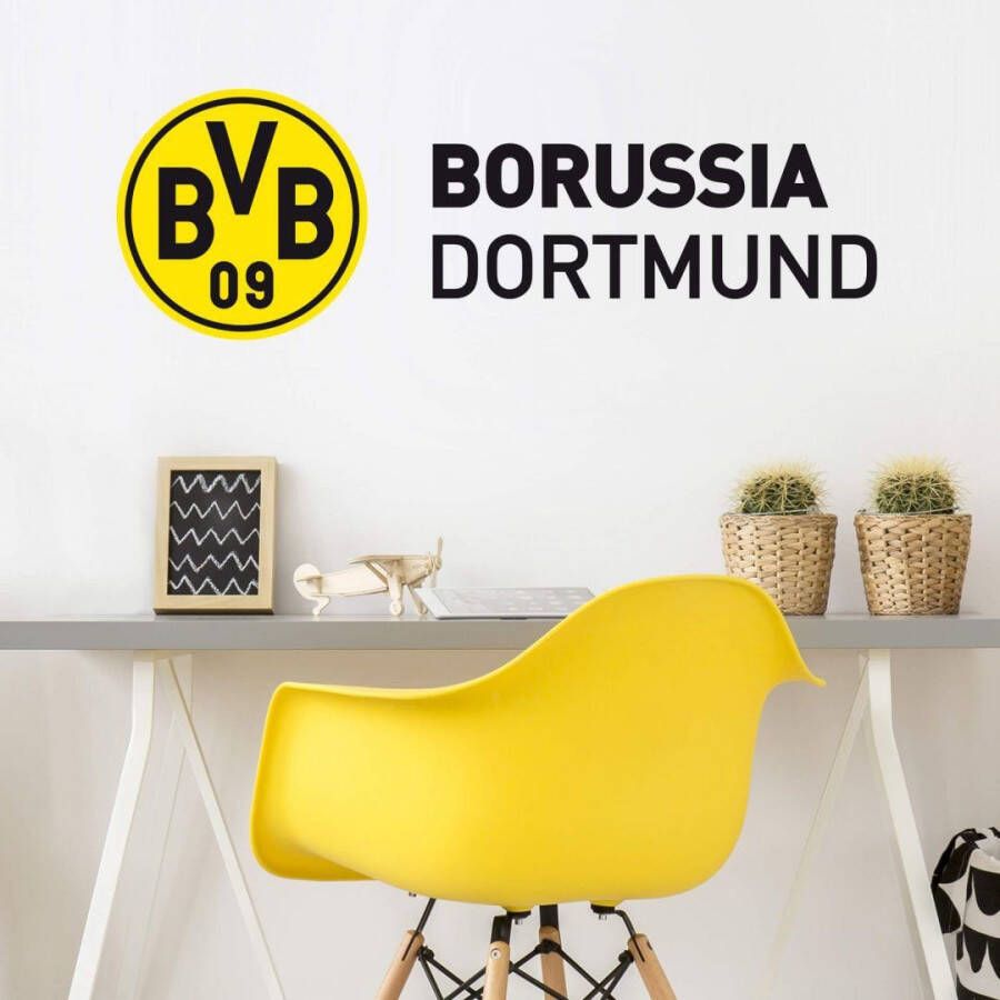 Wall-Art Wandfolie Borussia Dortmund Borussia opschrift met logo (1 stuk)