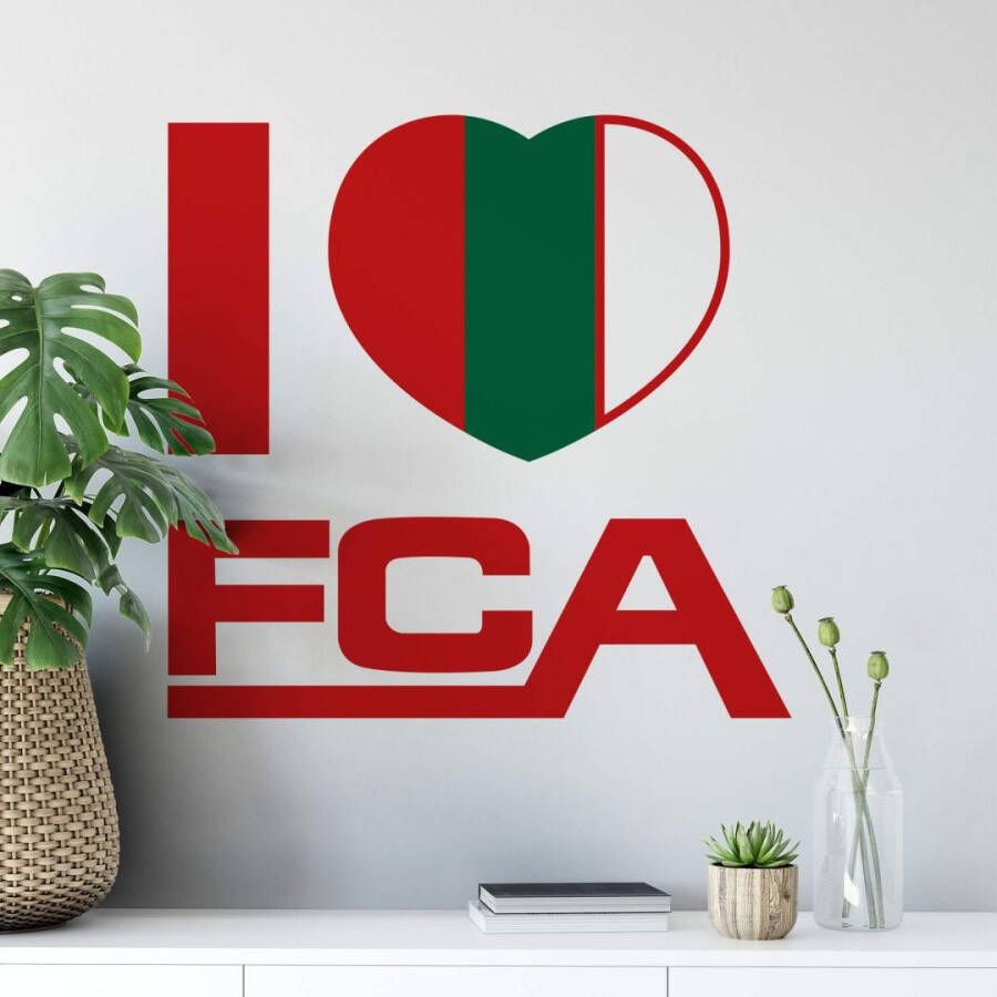 Wall-Art Wandfolie FC Augsburg I love FCA zelfklevend verwijderbaar (1 stuk)