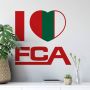 Wall-Art Wandfolie FC Augsburg I love FCA zelfklevend verwijderbaar (1 stuk) - Thumbnail 2