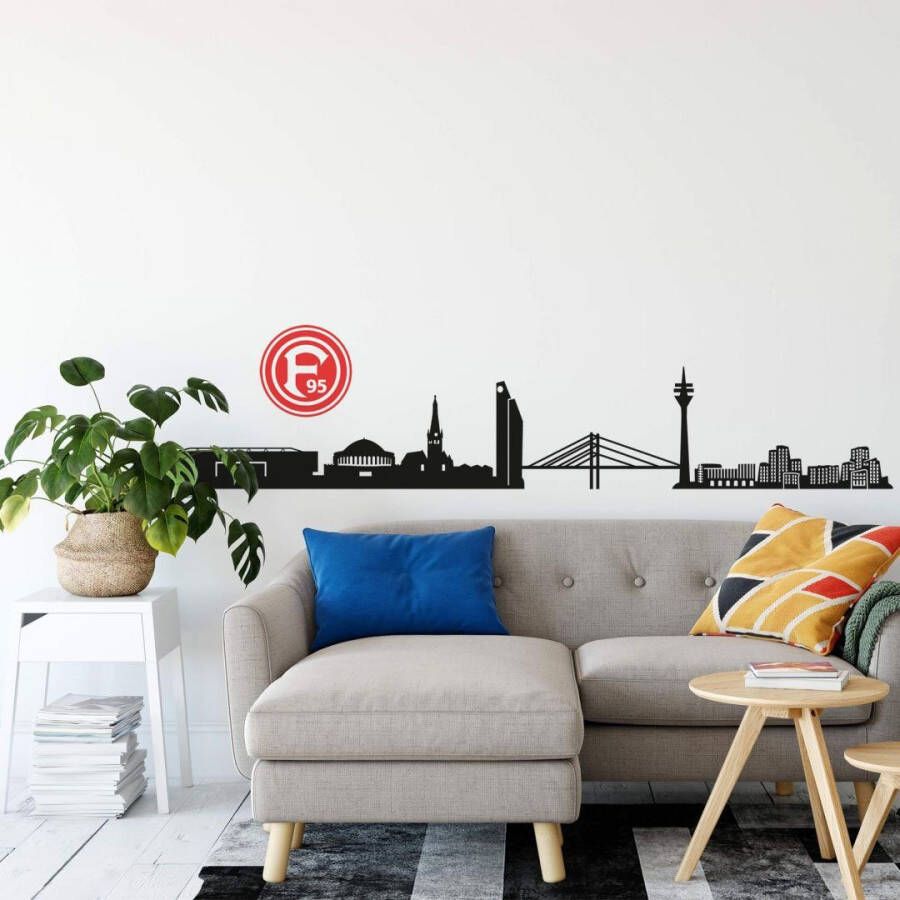 Wall-Art Wandfolie Fortuna Düsseldorf logo zelfklevend verwijderbaar