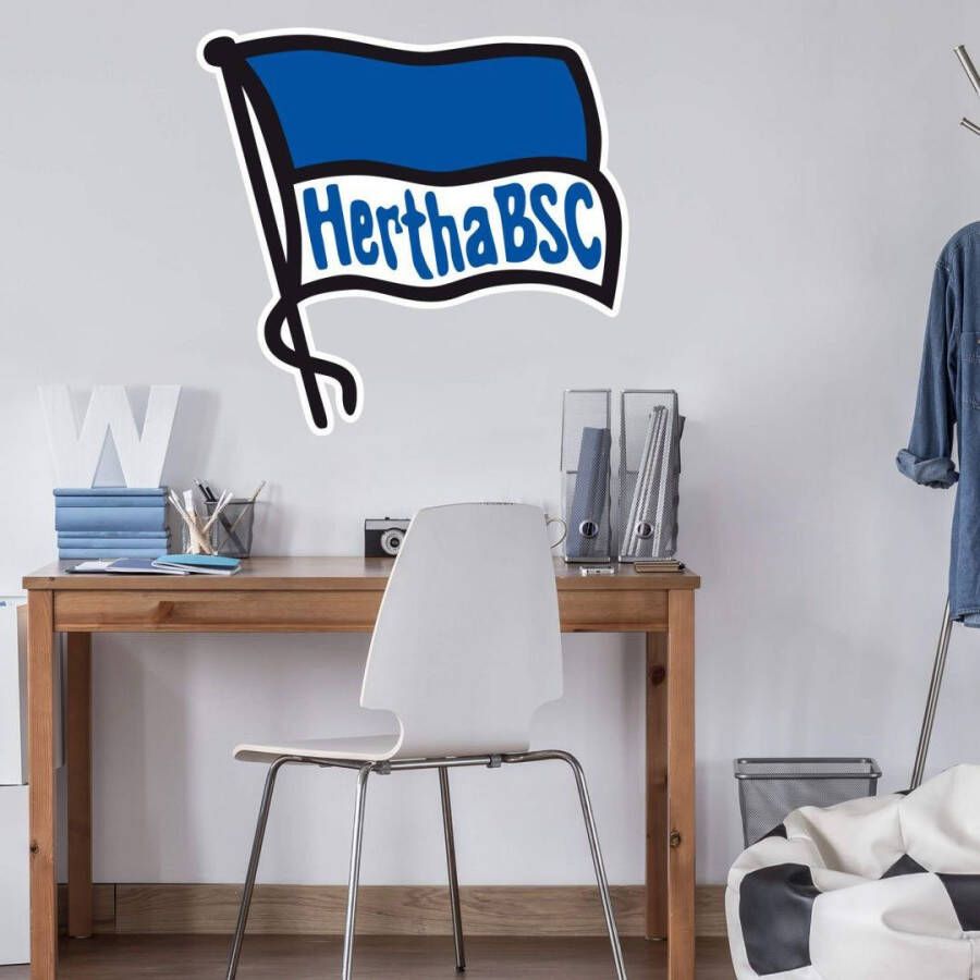 Wall-Art Wandfolie Hertha BSC logo vlag zelfklevend verwijderbaar (1 stuk)