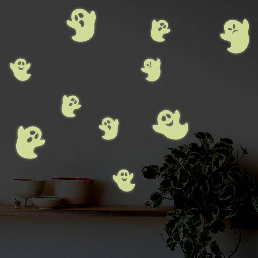 Wall-Art Wandfolie Lichtgevende sticker geesten (1 stuk)