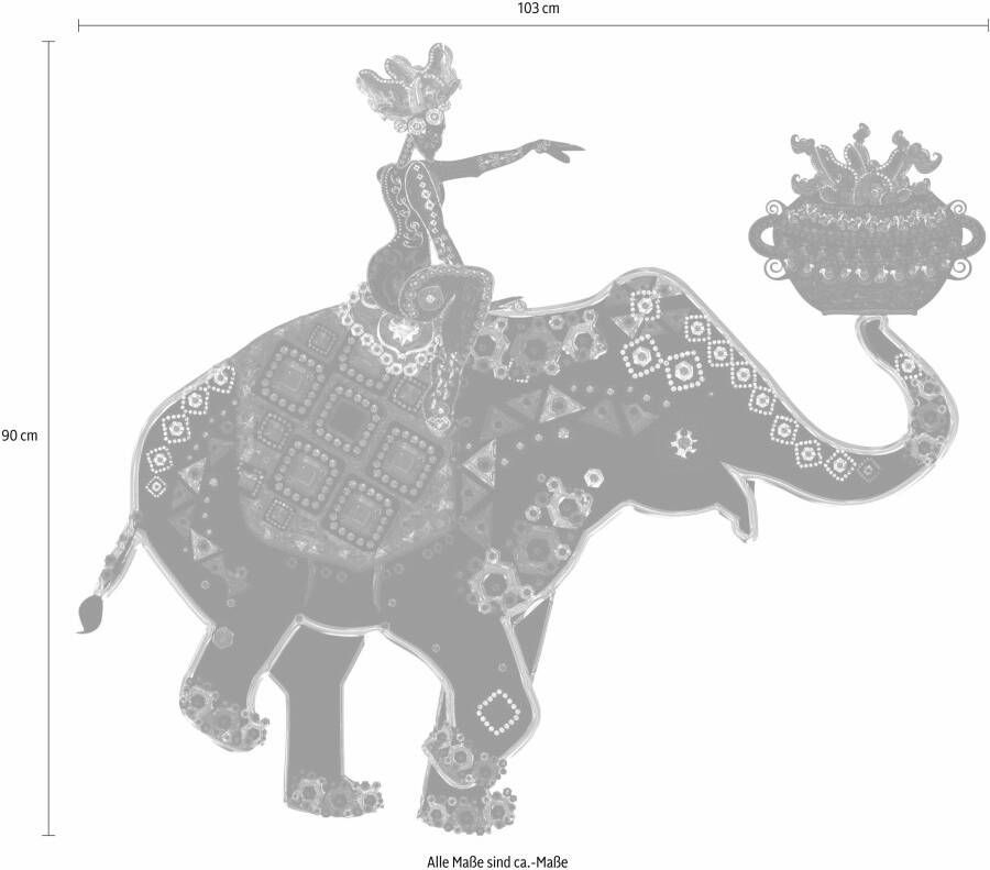 Wall-Art Wandfolie Metallic Elephant Ride zelfklevend verwijderbaar