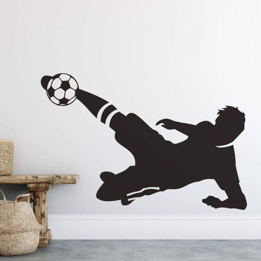 Wall-Art Wandfolie Muursticker voetballer 3 zelfklevend verwijderbaar (1 stuk)