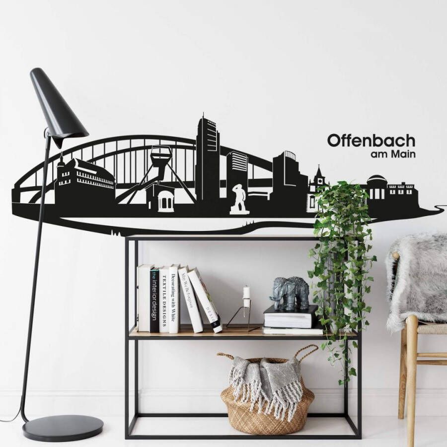 Wall-Art Wandfolie Stad skyline Offenbach 120 cm (1 stuk)