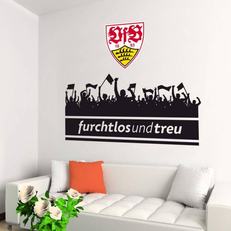Wall-Art Wandfolie VfB Stuttgart fans met logo (1 stuk)