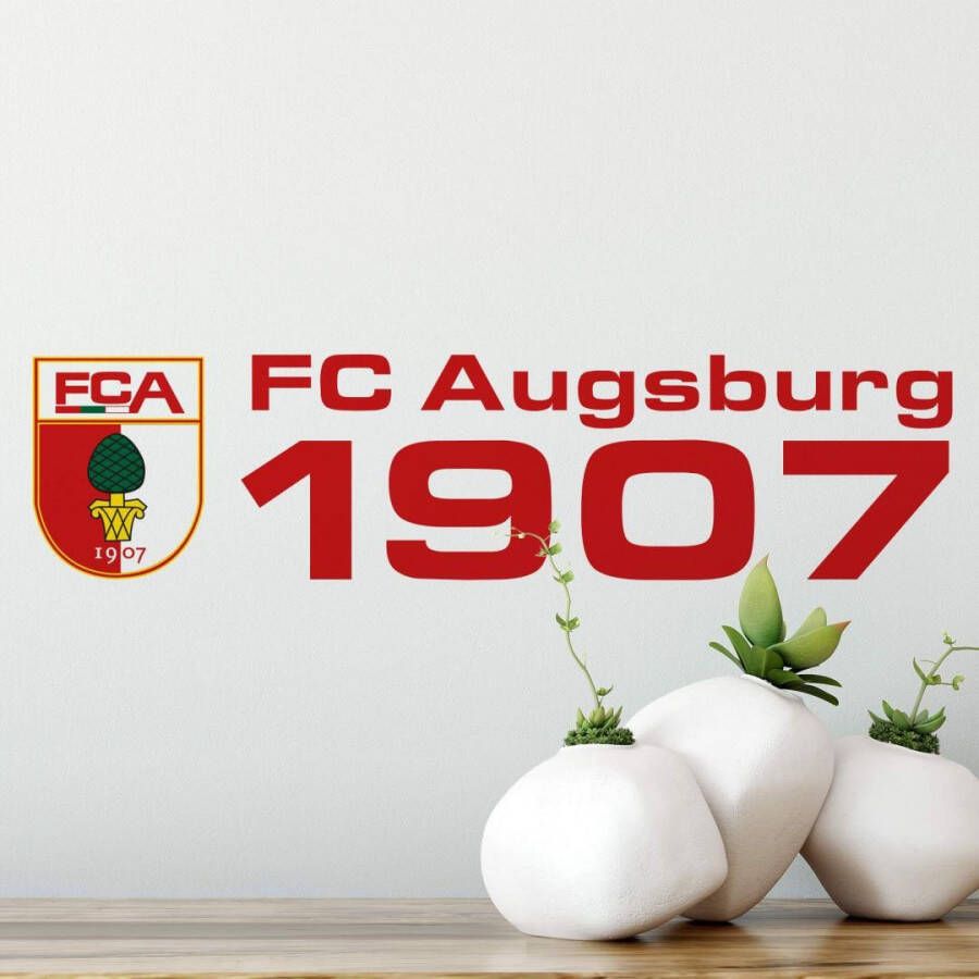 Wall-Art Wandfolie Voetbal FC Augsburg 1907 zelfklevend verwijderbaar (1 stuk)