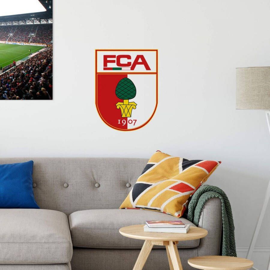 Wall-Art Wandfolie Voetbal FC Augsburg logo zelfklevend verwijderbaar (1 stuk)