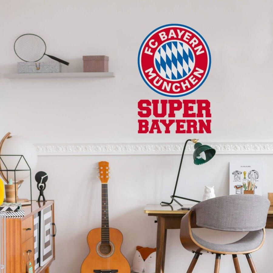 Wall-Art Wandfolie Voetbal FCB Super Bayern zelfklevend verwijderbaar (1 stuk)
