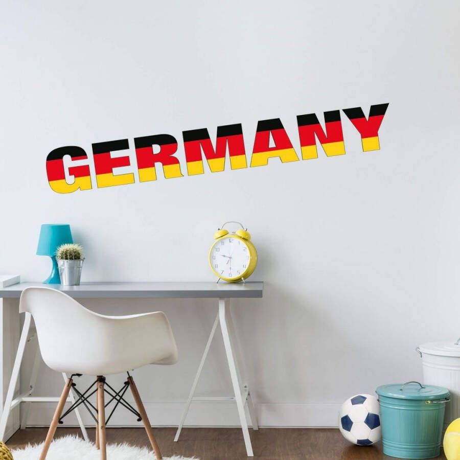 Wall-Art Wandfolie Voetbal Germany opschrift zelfklevend verwijderbaar (1 stuk)