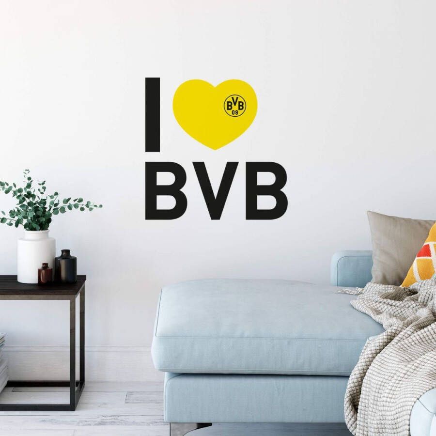 Wall-Art Wandfolie Voetbal I love Borussia Dortmund (1 stuk)