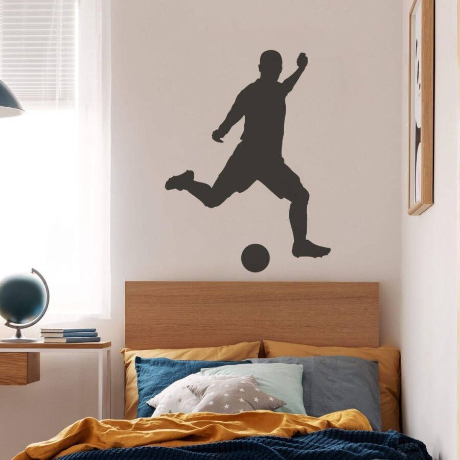 Wall-Art Wandfolie Voetbal muursticker voetballer (1 stuk)