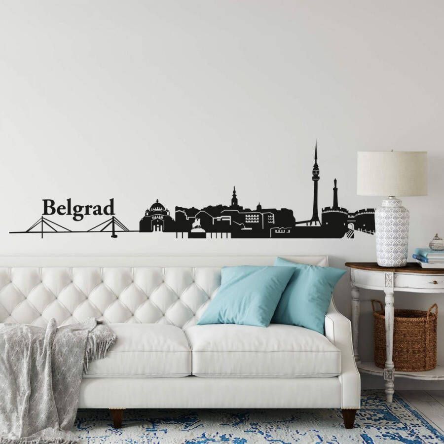 Wall-Art Wandfolie XXL stad skyline Belgrad 120 cm (1 stuk)