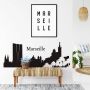 Wall-Art Wandfolie XXL stad skyline Marseille 120 cm (1 stuk) - Thumbnail 2