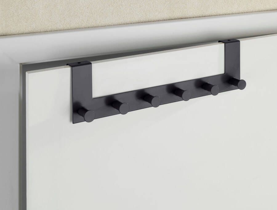 Wenko Kapstok Deurgarderobe Celano met 6 haken voor deurprofielen tot 2 cm