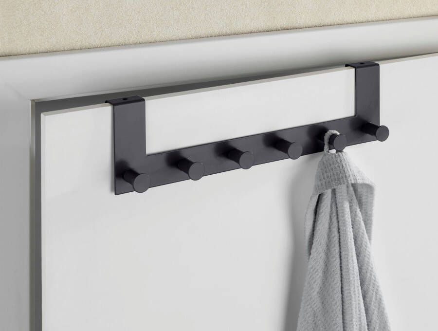 Wenko Kapstok Deurgarderobe Celano met 6 haken voor deurprofielen tot 2 cm