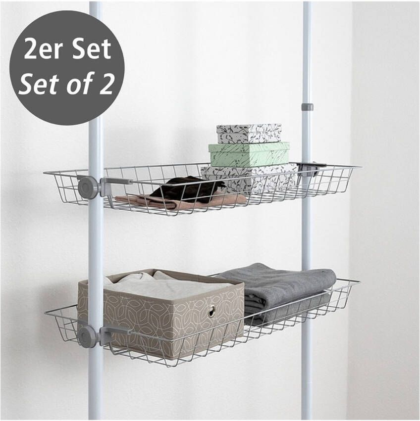 Wenko Organizer Model Herkules Draadmanden van staal uitbreiding voor het telescoop-systeem Herkules (set 2-delig)