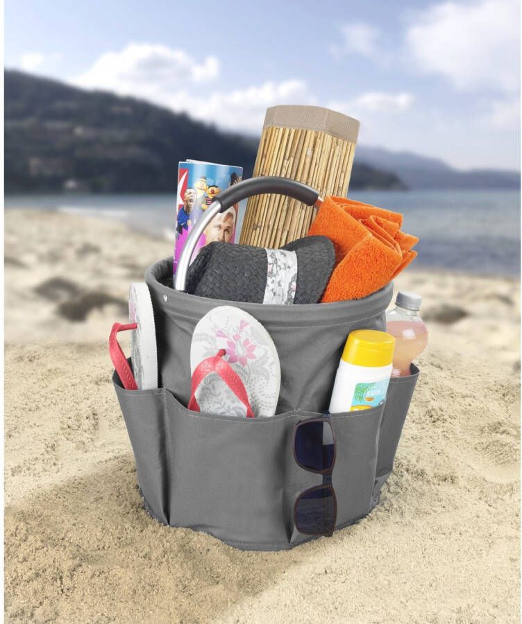 Wenko Organizer Universal-Reinigungs-Caddy Multifunctioneel mand met 6 buitenzakken ideaal voor huishouden tuin & kamperen