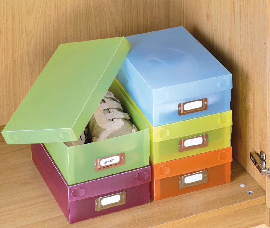 Wenko Schoenenbox Multi-Boxen met beschrijfbaar veld en deksel (10 stuks)