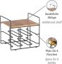 Wenko Wijnflessenhouder Loft Flessenrek voor 6 flessen met plank metaal en bamboe - Thumbnail 2