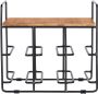 Wenko Wijnflessenhouder Loft Flessenrek voor 6 flessen met plank metaal en bamboe - Thumbnail 5