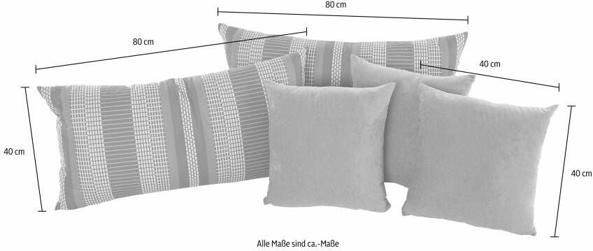 Westfalia Polsterbetten Sierkussen 5-delig (5 stuks)