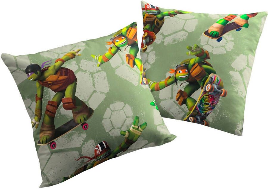 Wirth Sierkussen Turtles Nickelodeon kussenhoes zonder vulling(2 stuks)