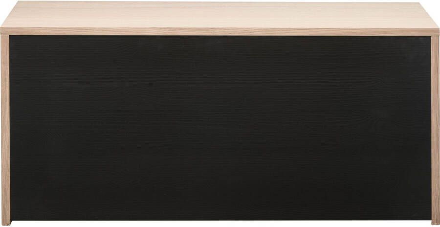 WOOOD Kistbank New Gravure bunkbank met grafische reliëfdeuren op wielen breedte 88 cm