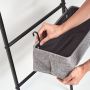 Zeller Present Decoratieve plank Ladder-rek m. 2 manden metaal zwart grijs (1 stuk) - Thumbnail 3