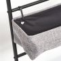 Zeller Present Decoratieve plank Ladder-rek m. 2 manden metaal zwart grijs (1 stuk) - Thumbnail 4