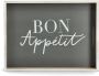 Zeller Present Dienblad met opdruk "bon appetit" 2 handgrepen (1-delig) - Thumbnail 2