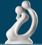 GILDE Decoratief figuur Sculptuur Francis kus wit Decoratief object hoogte 42 cm met de hand gemaakt van keramiek woonkamer (1 stuk) - Thumbnail 1