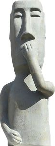 GILDE Decoratief figuur Sculptuur niets zeggen Decoratief object hoogte 65 cm van keramiek woonkamer (1 stuk)