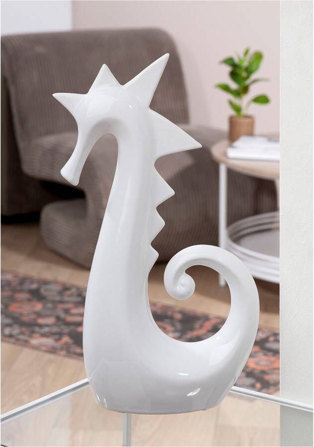 GILDE Dierfiguur Zeepaardje glanzend wit (1 stuk)