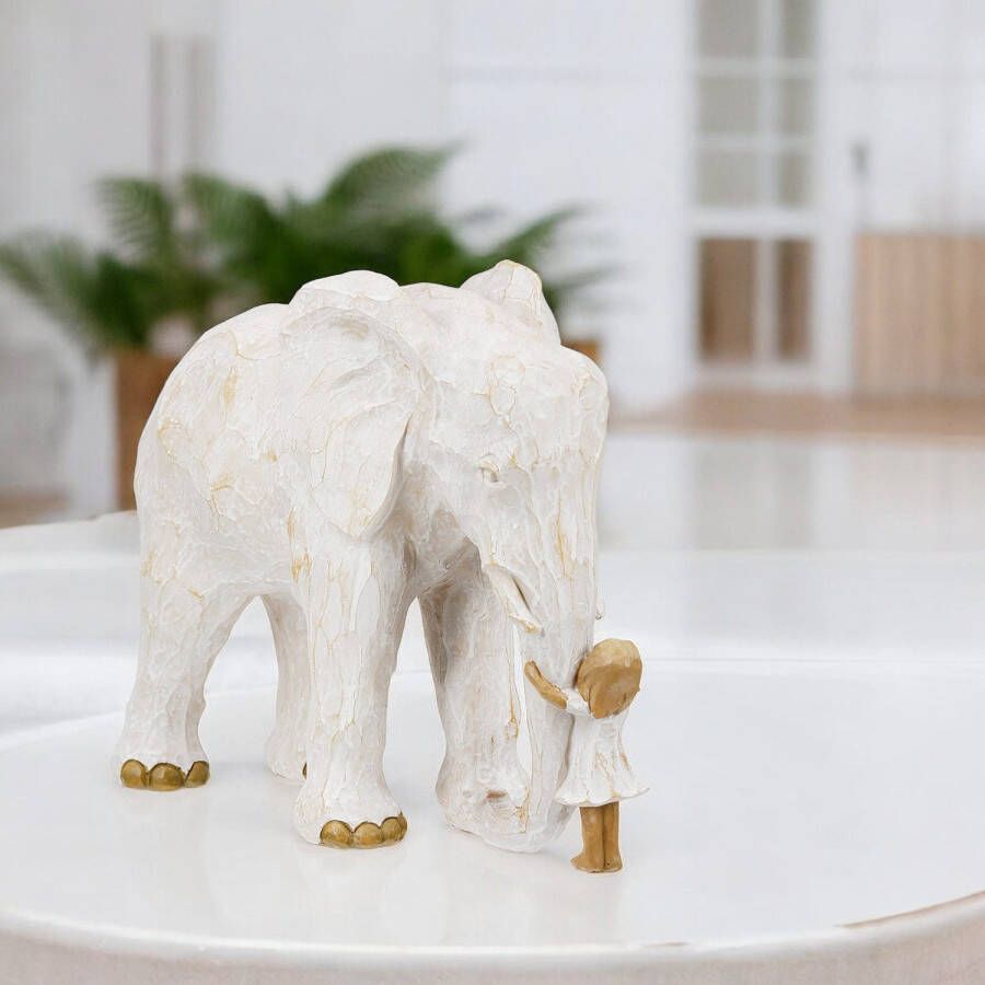 GILDE Dierfiguur Olifant Dierenvriend natuurlijk kleur (1 stuk)
