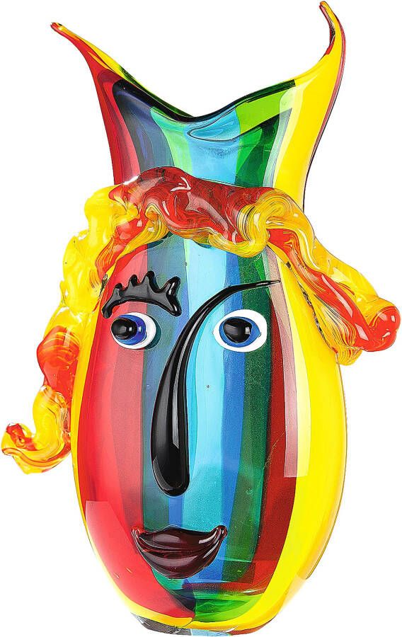 GILDE GLAS art Tafelvaas Rainbow van glas hoogte ca. 37 cm (1 stuk)