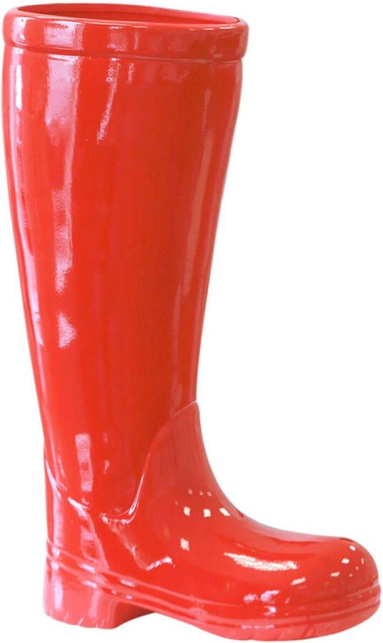 GILDE Paraplustandaard Paraplubak laarzen rood voor paraplu's hoogte 45 cm regenlaarzen-model van keramiek (1 stuk)