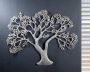 GILDE Sierobject voor aan de wand Wandreliëf boom zilver Wanddecoratie van metaal decoratief in eetkamer & woonkamer (1 stuk) - Thumbnail 1